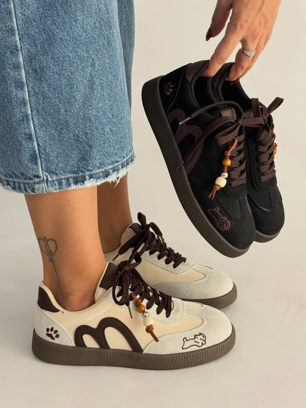 کتونی ونس مینیمال زنانه سفید کرم مشکی | کفش اسپرت Vans Minimal