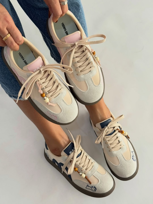 کتونی ونس مینیمال زنانه سفید کرم مشکی | کفش اسپرت Vans Minimal