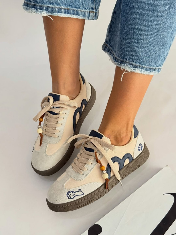 کتونی ونس مینیمال زنانه سفید کرم مشکی | کفش اسپرت Vans Minimal