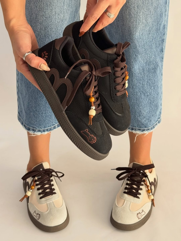 کتونی ونس مینیمال زنانه سفید کرم مشکی | کفش اسپرت Vans Minimal