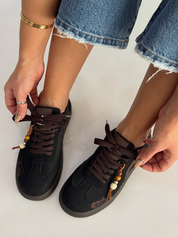 کتونی ونس مینیمال زنانه سفید کرم مشکی | کفش اسپرت Vans Minimal