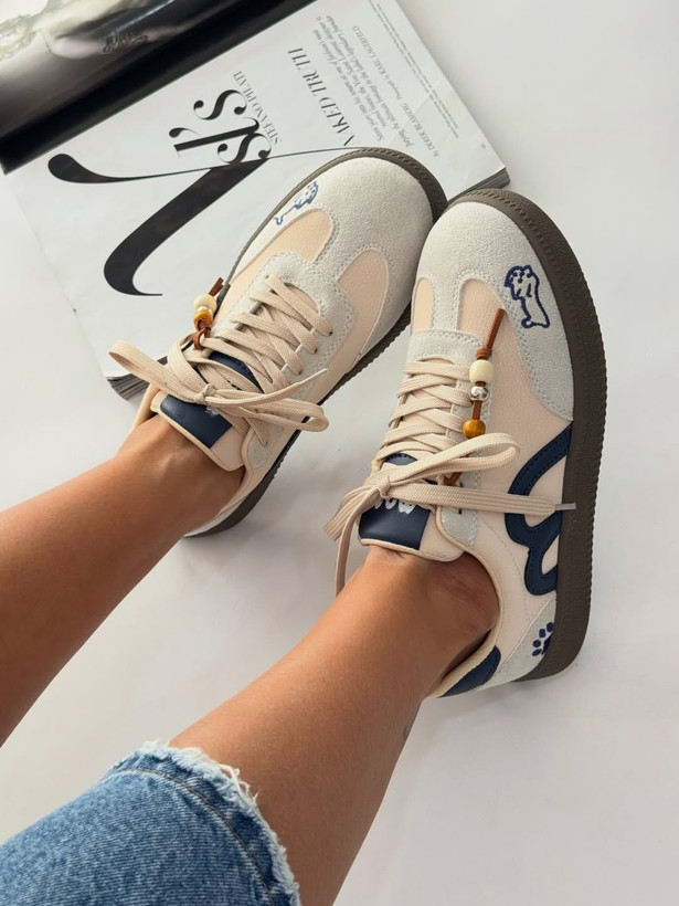 کتونی ونس مینیمال زنانه سفید کرم مشکی | کفش اسپرت Vans Minimal