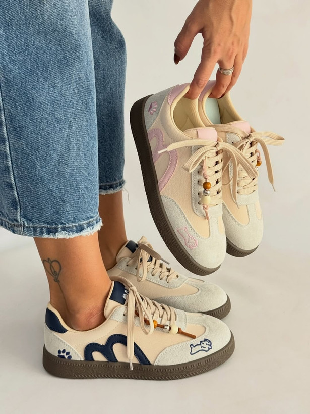 کتونی ونس مینیمال زنانه سفید کرم مشکی | کفش اسپرت Vans Minimal