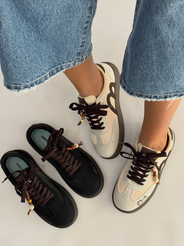 کتونی ونس مینیمال زنانه سفید کرم مشکی | کفش اسپرت Vans Minimal