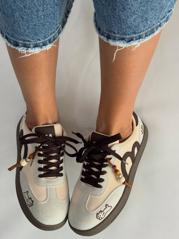 کتونی ونس مینیمال زنانه سفید کرم مشکی | کفش اسپرت Vans Minimal