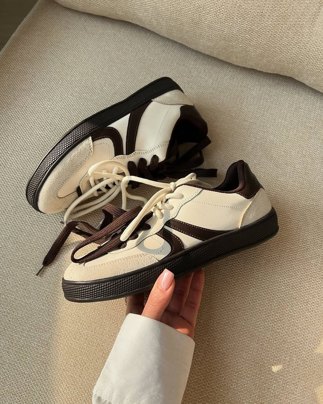 کتونی اسپرت Aurora زنانه | رنگ قهوهای، سورمهای و مشکی | کفش جذاب