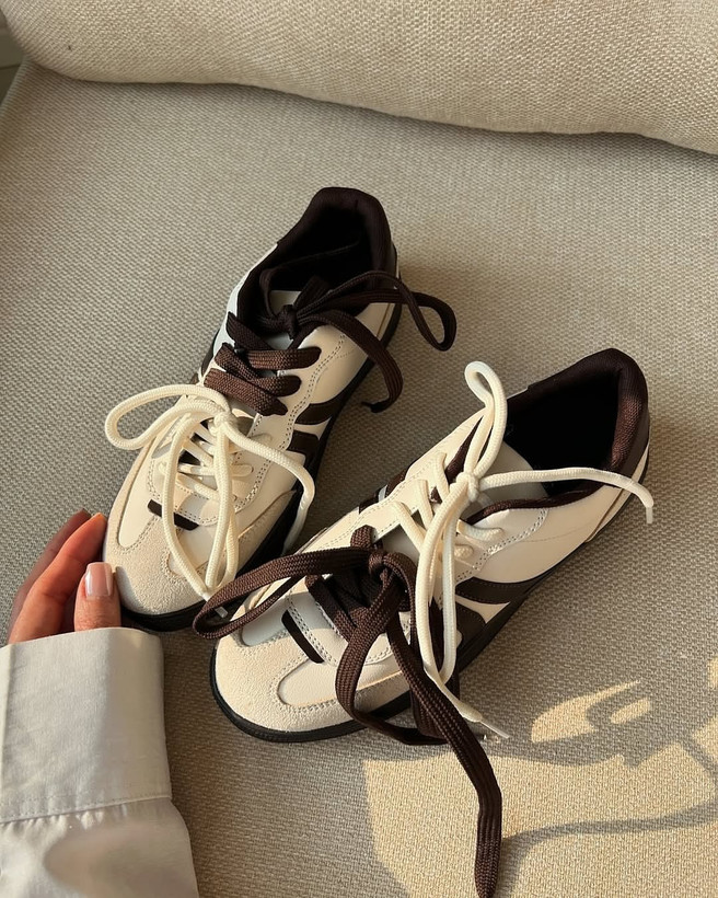 کتونی اسپرت Aurora زنانه | رنگ قهوهای، سورمهای و مشکی | کفش جذاب