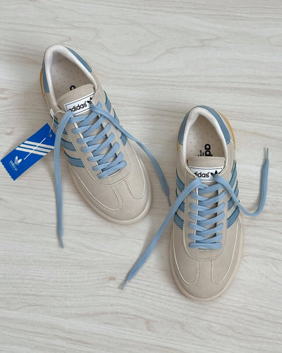 کتونی ادیداس ساموآ کرم آبی | کفش اسپرت Adidas Samoa