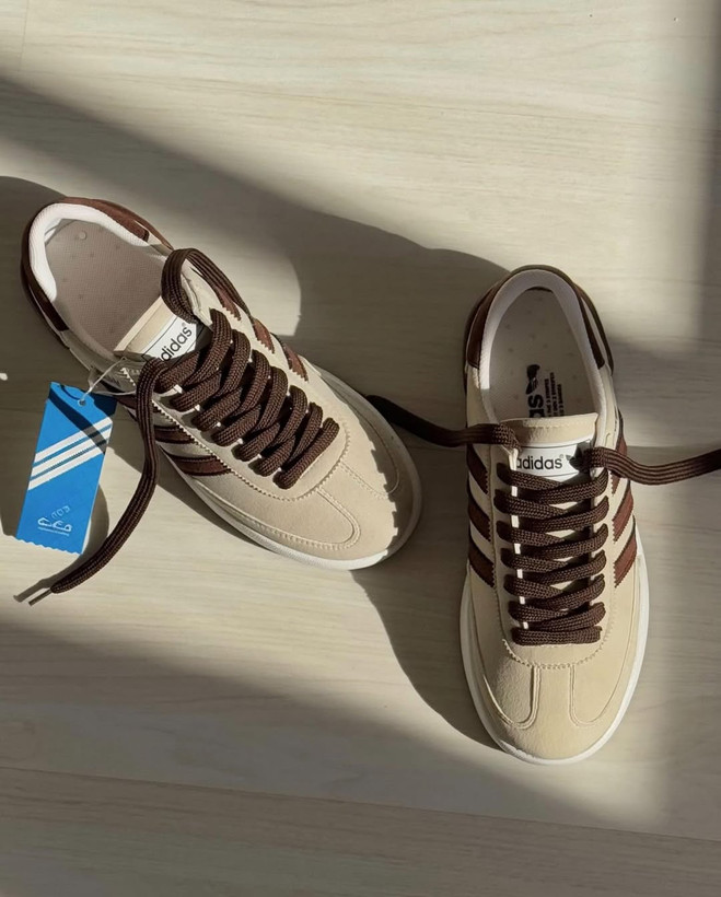 کتونی ادیداس ساموآ کرم قهوه ای| کفش اسپرت Adidas Samoa