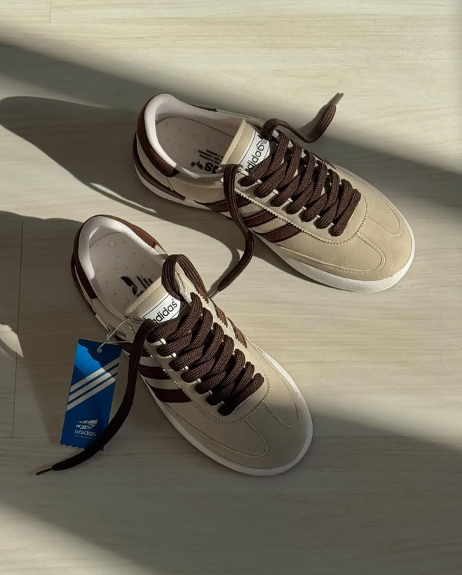 کتونی ادیداس ساموآ کرم قهوه ای| کفش اسپرت Adidas Samoa