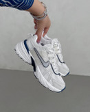 کتونی نایک V2K سفید با خط سورمه ای | Nike V2K white-blue line Sneakers