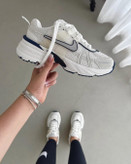 کتونی نایک V2K سفید با خط سورمه ای | Nike V2K white-blue line Sneakers