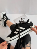 کتونی آدیداس ونس استایل سه خط مشکی سفید | کفش اسپرت Adidas شیک و راحت